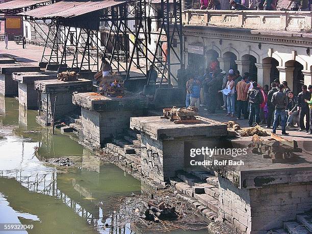 nepal, pashupatinath, hindu temples and cremation - pashupatinath stock-fotos und bilder