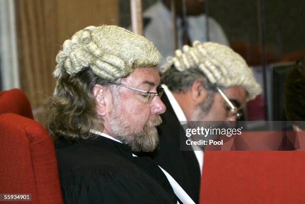 Lead barrister for the defence Grant Algie is seen in the Northern Territory Supreme Court during the beginning of the trial for the murder of Peter...