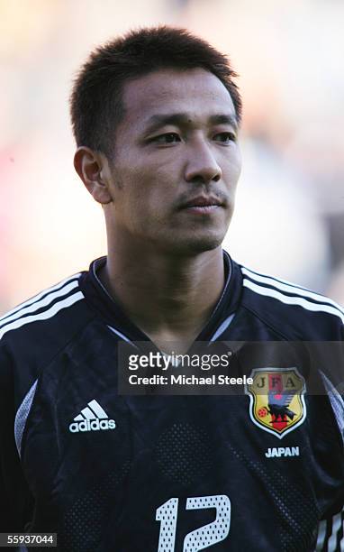 Portrait of Yoichi Doi of Japan prior to the Friendly International match between Latvia and Japan at the Skonto Stadium on October 8, 2005 in Riga,...