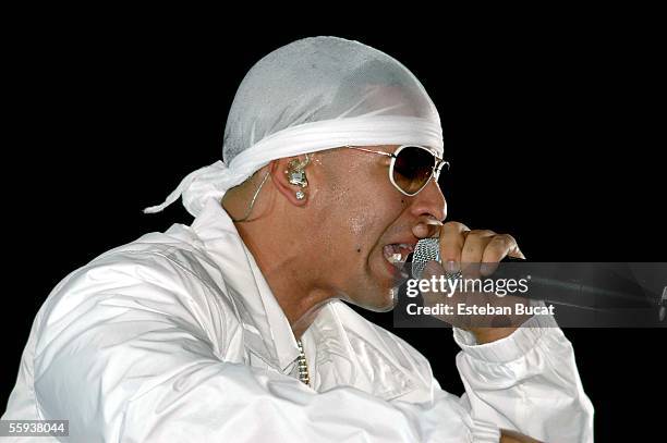 Daddy Yankee performs at the Festival Presidente de Musica Latina on October 16, 2005 in Santo Domingo, Dominican Republic.