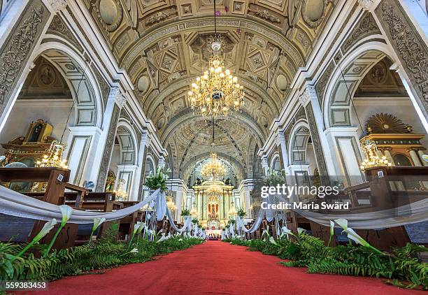 san agustin church, manila - old manila stockfoto's en -beelden