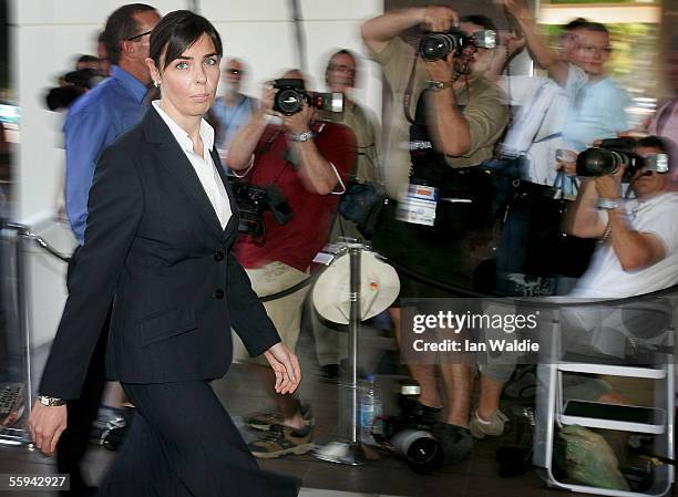 Joanne Lees, girlfriend of Peter Falconio, arrives at the Northern Territory Supreme Court for the murder trial of Bradley John Murdoch October 18,...