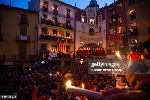 The Patum de Berga a middle age pre-Christian celebration on the Berga main square in the Catalan Pyrenees, Masterpiece of the Oral and Intangible...