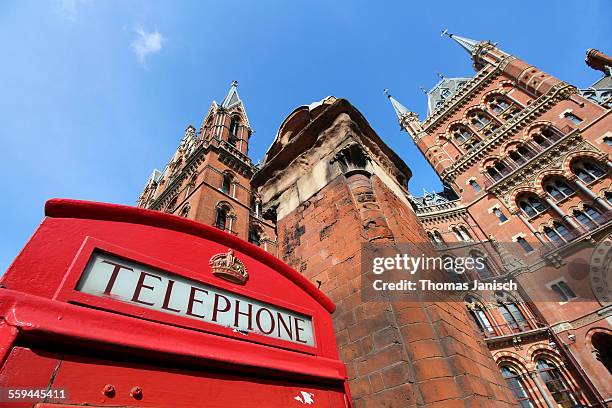 the telephone booth - saint pancras railway station bildbanksfoton och bilder