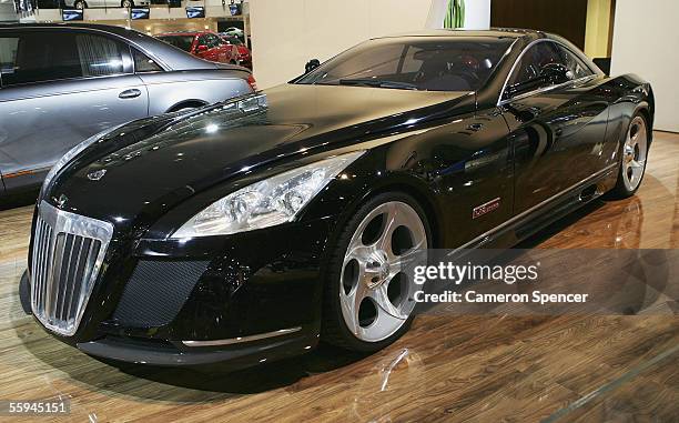 The Maybach Exelero is locally launched at the Australian International Motorshow at the Darling Harbour Exhibiton Centre October 18, 2005 in Sydney,...