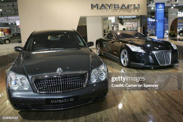 The Maybach 57 Limousine and the Maybach Exelero are displayed at the Australian International Motorshow at the Darling Harbour Exhibiton Centre...