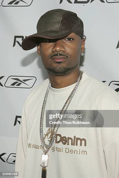 Rapper Big Tigga attends RBK's Celebration Of Ten Years Of Allen Iverson at Canal Room on October 17, 2005 in New York City.