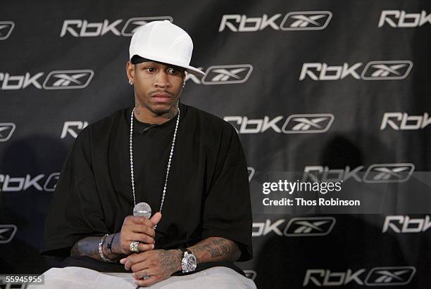 Allen Iverson of the Philadelphia 76ers attends RBK's Celebration Of Ten Years Of Allen Iverson at Canal Room on October 17, 2005 in New York City.