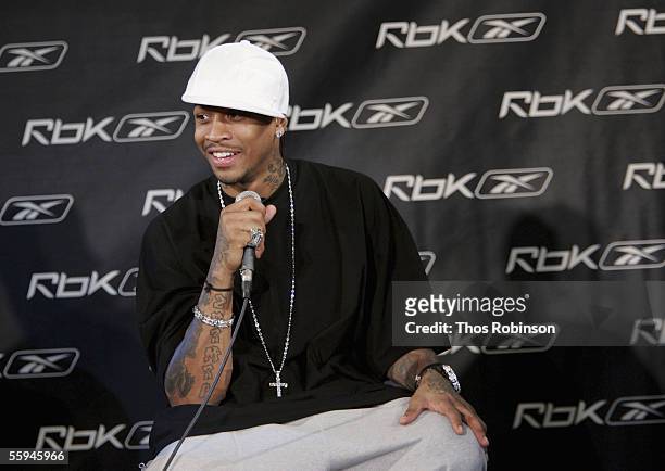 Allen Iverson of the Philadelphia 76ers attends RBK's Celebration Of Ten Years Of Allen Iverson at Canal Room on October 17, 2005 in New York City.