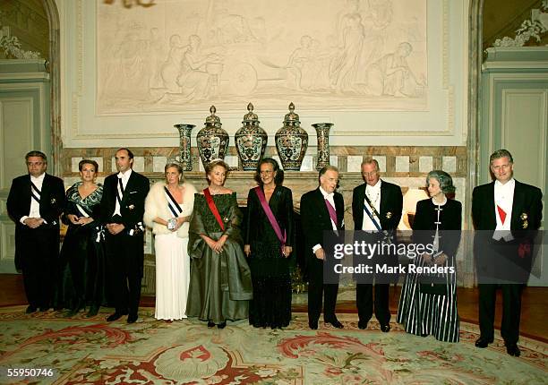 Prince Laurent, Princess Claire, Prince Lorentz, Princess Astrid, Queen Paola, Maria Jose Ritta, President Sampaio, King Albert, Queen Fabiola and...