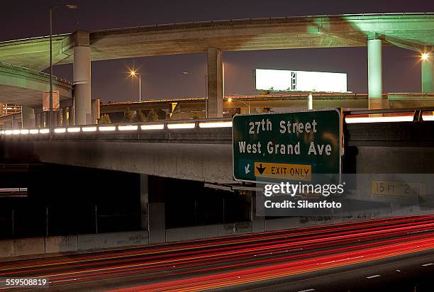 inside freeway maze - oakland california night stock pictures, royalty-free photos & images