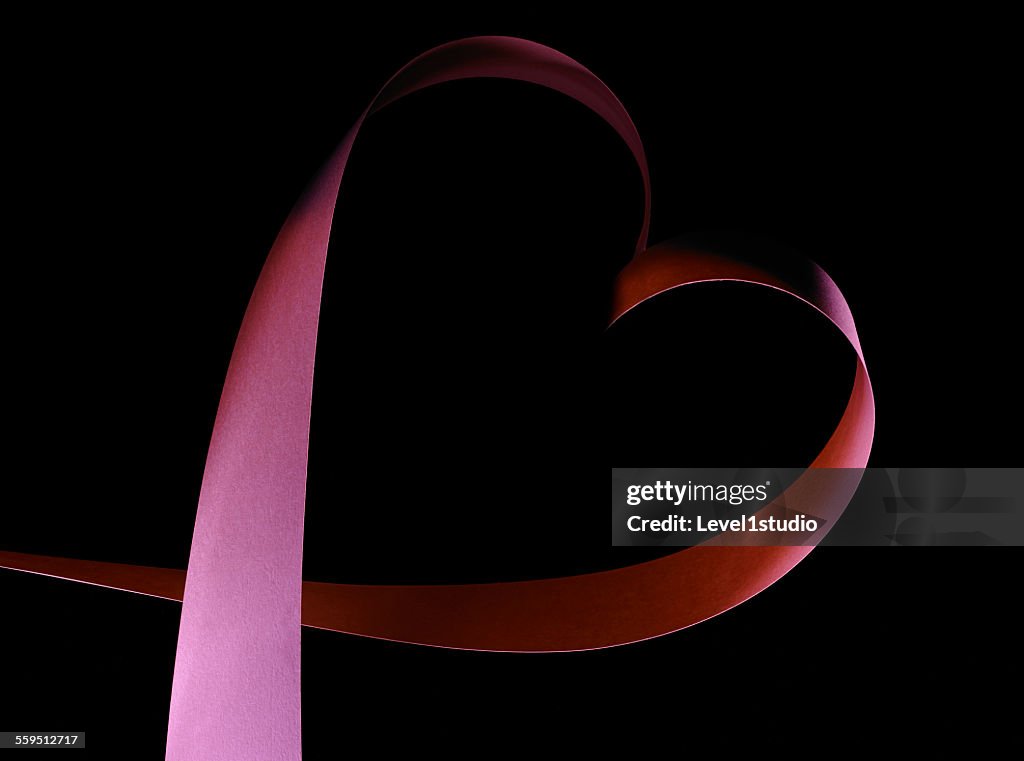 Elegant Heart shape of a paper