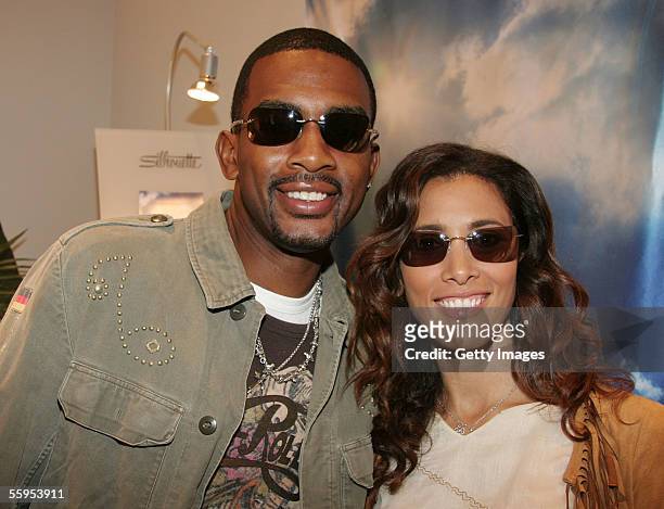 Actor Bill Bellamy and wife Kristen Bellamy visit the Silhouette lounge at Smashbox during Mercedes-Benz Fashion Week at Smashbox Studios October 17,...