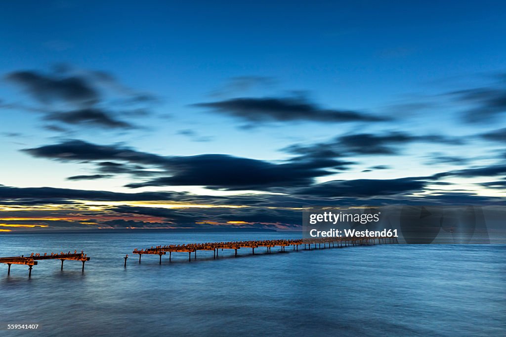 Chile, Punta Arenas, view to sunset