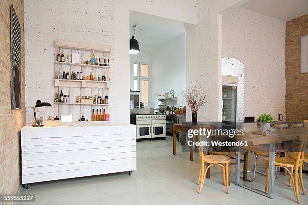 indoor view of a modern individual bistro - berlin cafe stock pictures, royalty-free photos & images