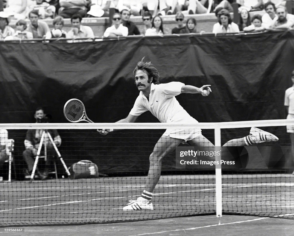 John Newcombe on the tennis court