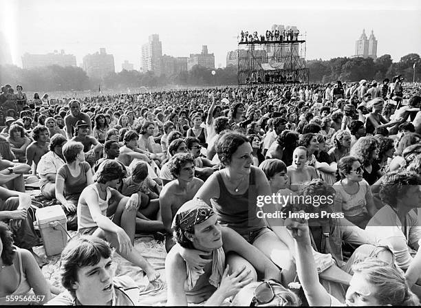 James Taylor concert in New York's Central Park circa 1979 in New York City.