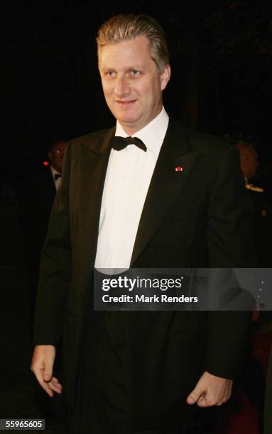 Prince Philippe of Belgium arrives at a reception at the Cercle Gaulois in Brussels on October 19, 2005 in the Belgian capital Brussels. The...