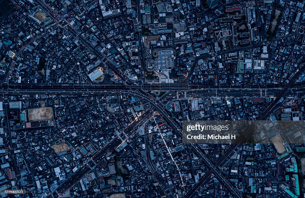 Aerial View Of Osaka, Japan