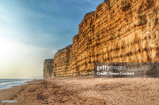 west bay cliffs - dorset england stock pictures, royalty-free photos & images