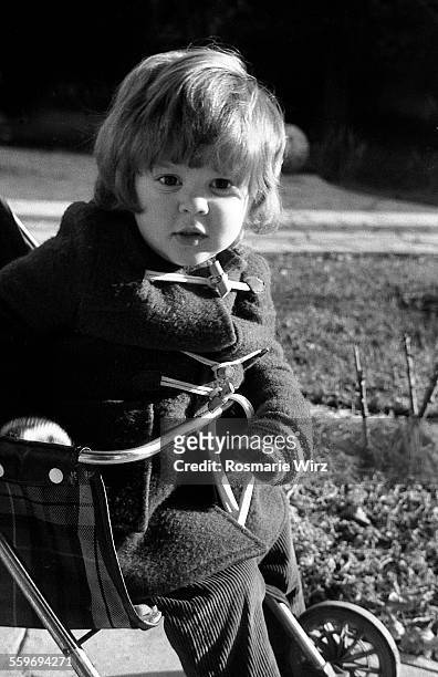 baby boy in his pushchair - ambivere stock pictures, royalty-free photos & images