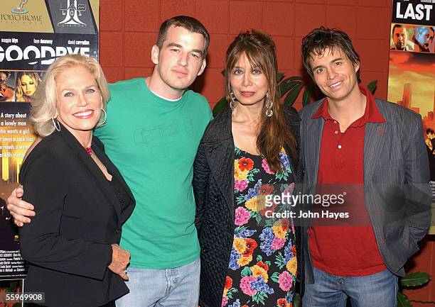 Margaret Blye, from left, Liam O'Neill, Casandra Gava and Chad McKnight arrive to the DVD release party for "Last Goodbye" October 19 in Los Angeles,...
