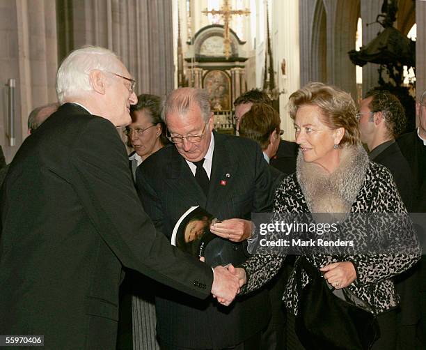King Albert and Queen Paola of Belgium vist the Cathedral on October 20, 2005 in Antwerp, Belgium.The President of the Portuguese Republic, Jorge...