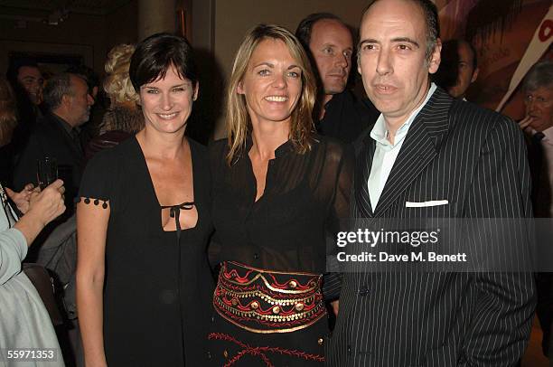 Lucinda Strummer , Mick Jones and his wife attend the private view for Julian Schnabel's "Pintura Del Figlo XXI", his first show in 6 years, at 38...