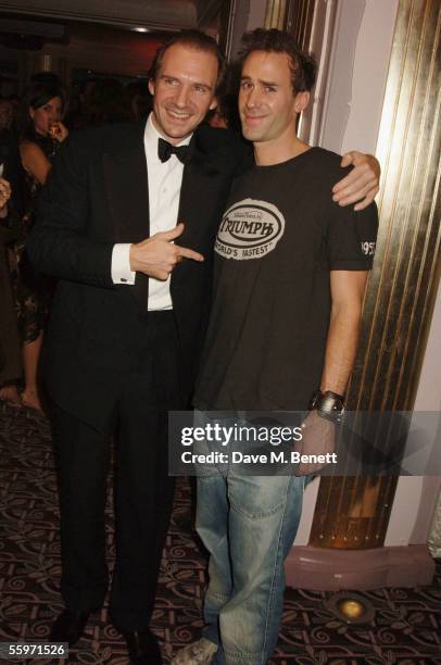 Ralph Fiennes and Joe Fiennes attend the Gala Party after the UK Premiere of "The Constant Gardener" which opened The Times BFI London Film Festival...