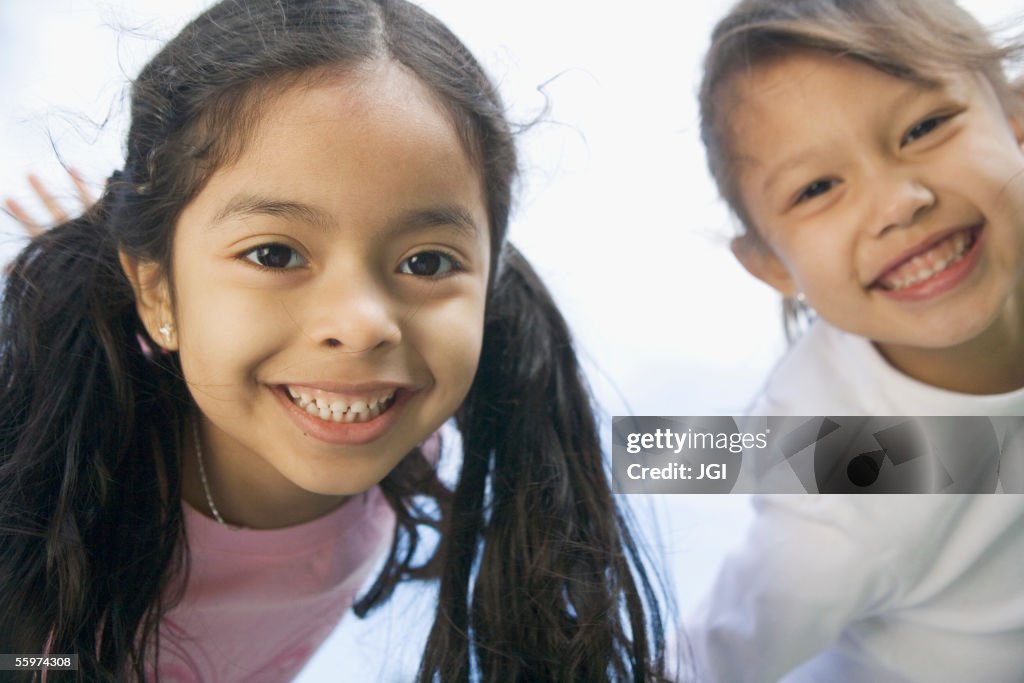 Portrait of two young girls