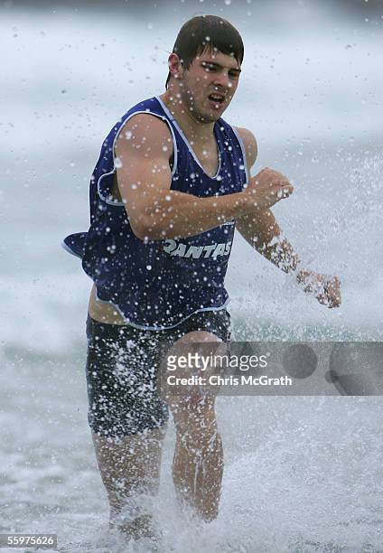 Drew Mitchell in action during the Wallabies beach training session on day three of the Wallabies Spring Training Camp held at Camp Wallaby October...