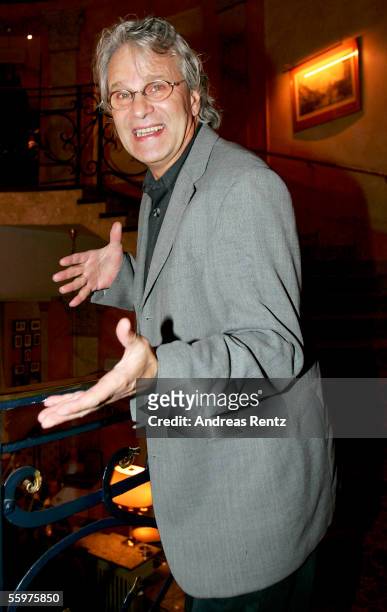 Actor Peter Sattmann attends the aftershow party of the theatrical production premiere "Jedermann" at the Opera cafe on October 20, 2005 in Berlin,...