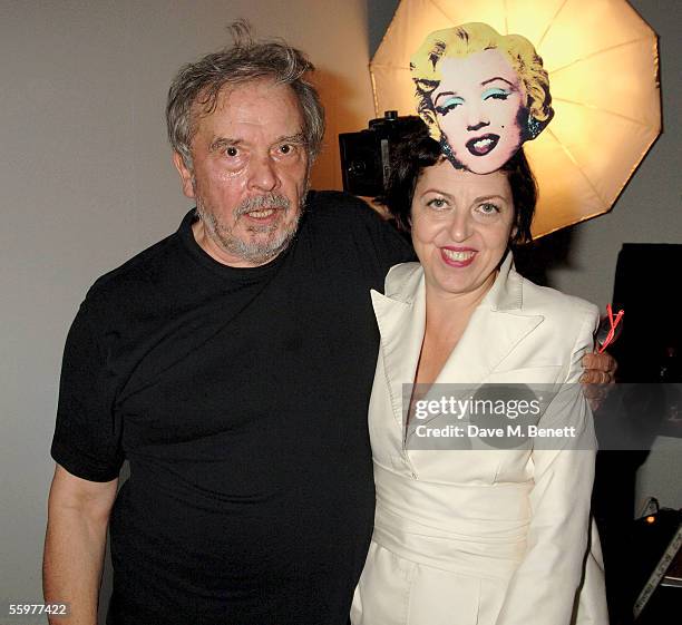 Photographer David Bailey and Isabella Blow attend the Private View launch party for the annual Frieze Art Fair, the UK's largest contemporary art...