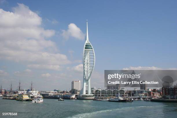 The 170 metre high Spinnaker Tower on Portsmouth's Harbourside. An observation tower originally planned to celebrate the millennium, it was completed...