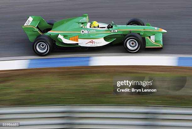 Ralph Firman of Ireland in action during warm up for the A1 Grand Prix of Nations at the Circuito Estoril on October 23, 2005 in Estoril, Portugal.