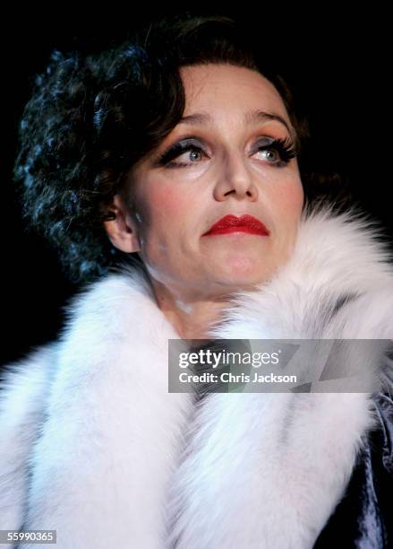 Cast member Kristin Scott Thomas performs at the photocall for the new stage production of "As You Desire Me" at the Playhouse Theatre on October 23,...