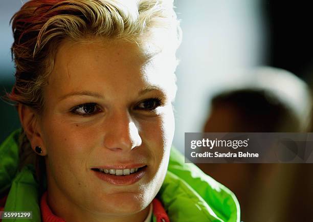 Maria Riesch attends the Presentation of the official Turin 2006 wardrobe to the German Winter Olympics Team on October 24, 2005 in Munich, Germany.