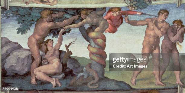 Sistine Chapel Ceiling : The Fall of Man, 1510