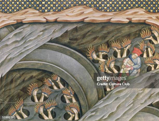 Ms 207 f.245 Dante's Inferno with a commentary by Guiniforte delli Bargigi