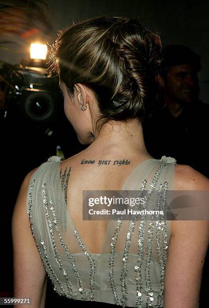 Actress Angelina Jolie attends the Worldwide Orphans Foundation Gala to Honor Christine Ebersole at Capitale October 24, 2005 in New York City.