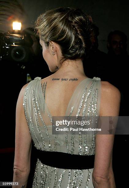 Actress Angelina Jolie attends the Worldwide Orphans Foundation Gala to Honor Christine Ebersole at Capitale October 24, 2005 in New York City.