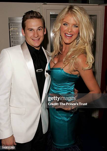 Lee Ryan and Victoria Silvstedt are seen backstage during the Swarovski Fashion Rocks for The Prince's Trust event at the Grimaldi Forum October 17,...