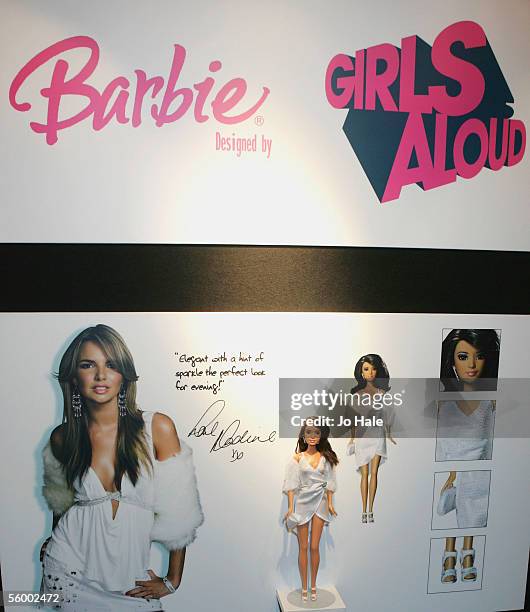 Barbie Doll in trhe likeness of Nadine Coyle, of pop band Girls Aloud, is seen at No 5, Cavendish Square on October 25, 2005 in London, England.