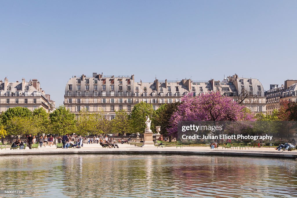 Jardin des Tuileries in Paris, France.