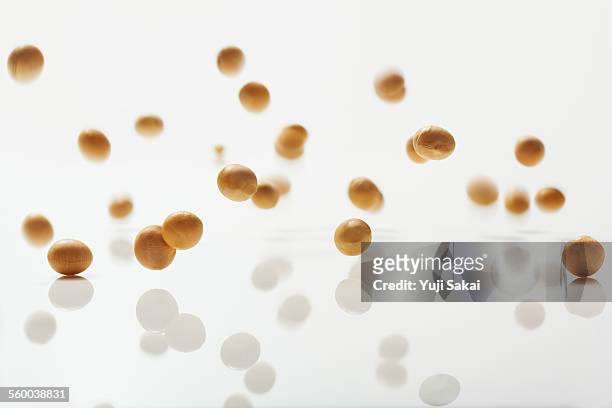 soybean hit on milk white board - 大豆 個照片及圖片檔