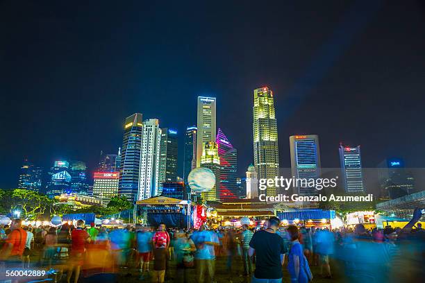 fiesta and celebration in the padang - singapore racing stockfoto's en -beelden