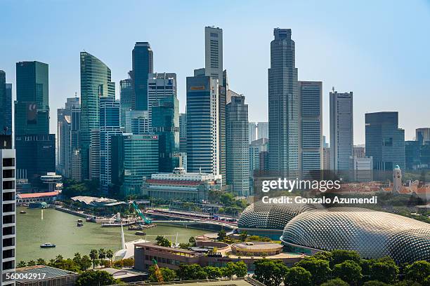 central business district in singapore. - merlion park stock pictures, royalty-free photos & images