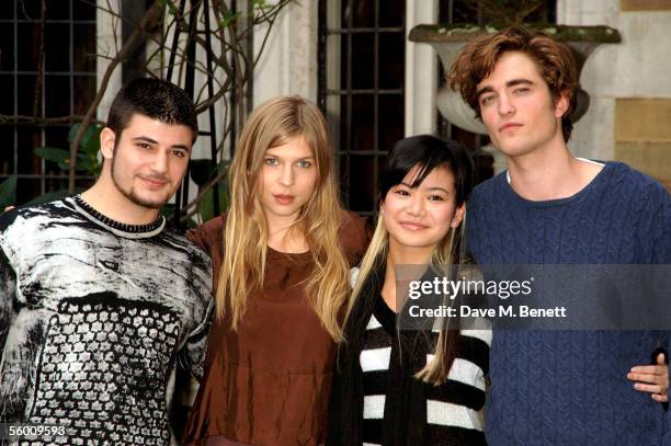 Stanislav Ianevski, Clemence Poesy, Katie Leung and Robert Pattinson attend the photocall for the latest Harry Potter film "Harry Potter and the...