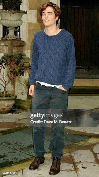 Robert Pattinson attends the photocall for the latest Harry Potter film "Harry Potter and the goblet of Fire" at Merchant Taylors' Hall on October...