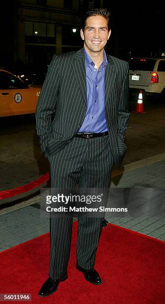 Actor James Caviezel arrives to "I Walk The Line: A Night For Johnny Cash" at the Pantages theatre on October 25, 2005 in Hollywood California.